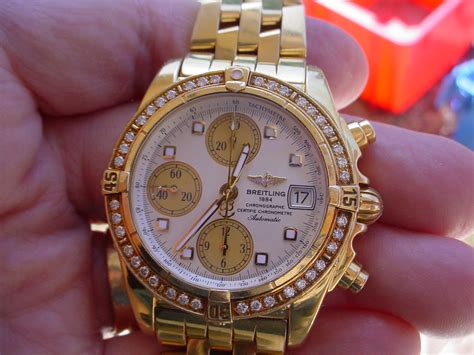 breitling 18k gold k13357 diamond bezel|Breitling Cockpit K13357 18K Gold Chronograph Chronometer, .